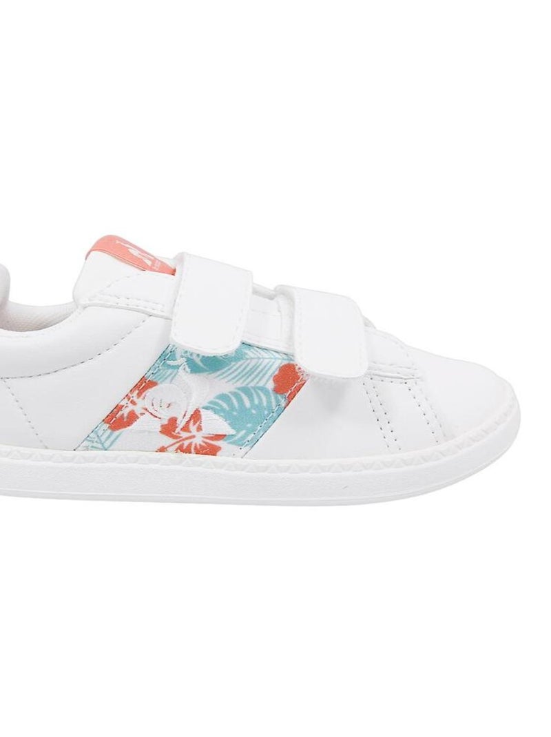 Baskets 'Le Coq Sportif' 'Courtclassic Inf Floral' Blanc - Kiabi