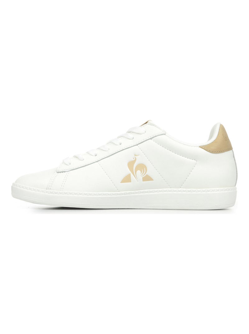 Baskets Le Coq Sportif Courtset 2 Blanc Beige - Kiabi