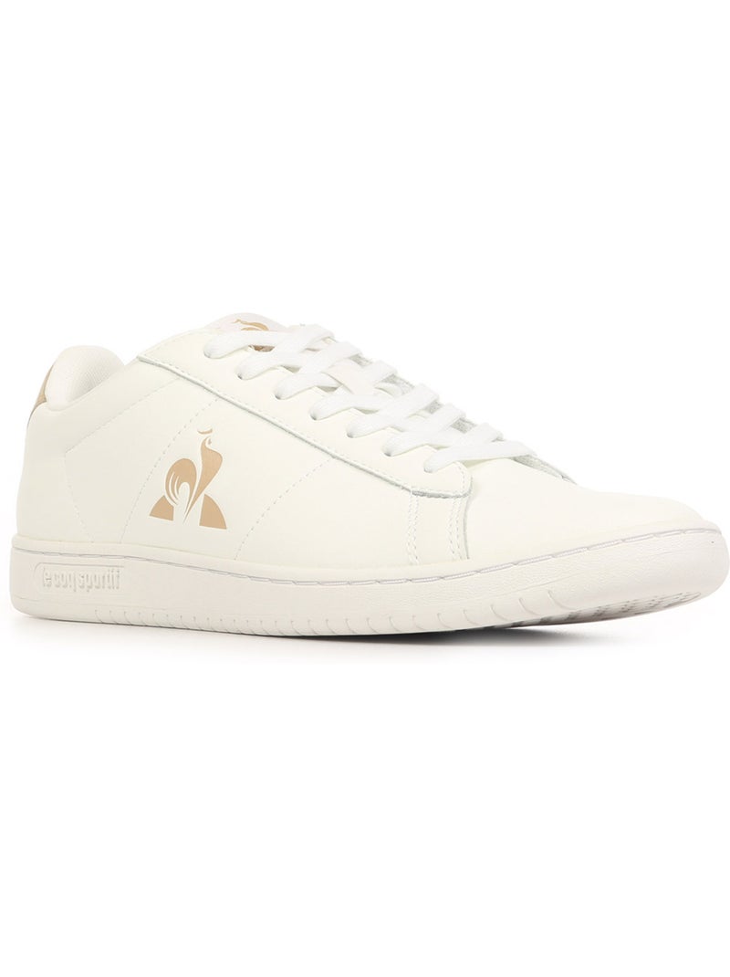 Baskets le coq sportif courtset Blanc Marron - Kiabi