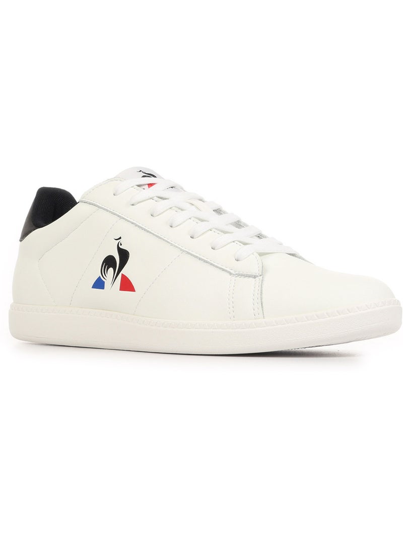 Baskets Le Coq Sportif Courtset Blanc Noir - Kiabi