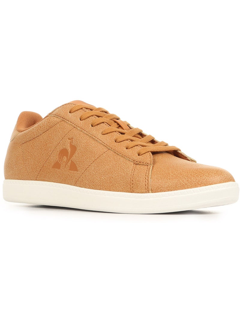 Baskets Le Coq Sportif Courtset Marron - Kiabi