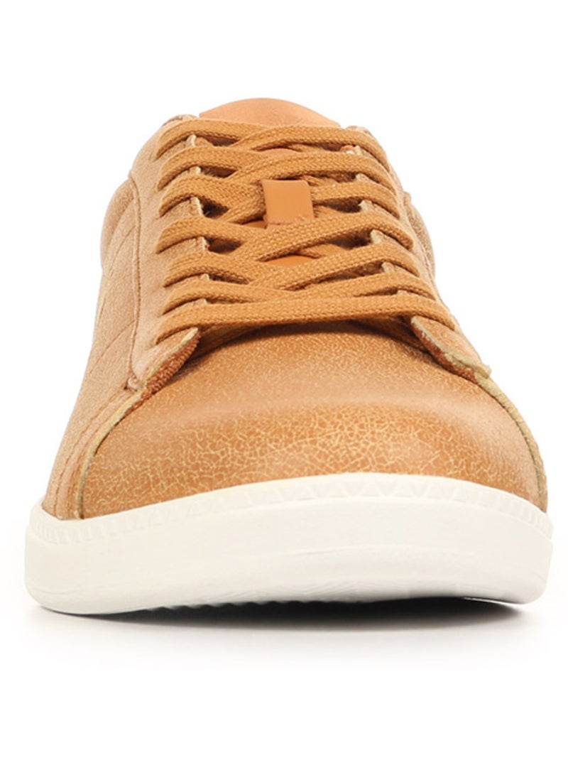 Baskets Le Coq Sportif Courtset Marron - Kiabi