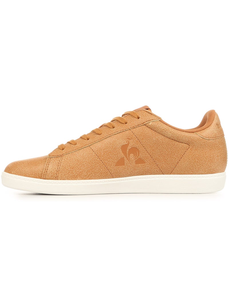 Baskets Le Coq Sportif Courtset Marron - Kiabi
