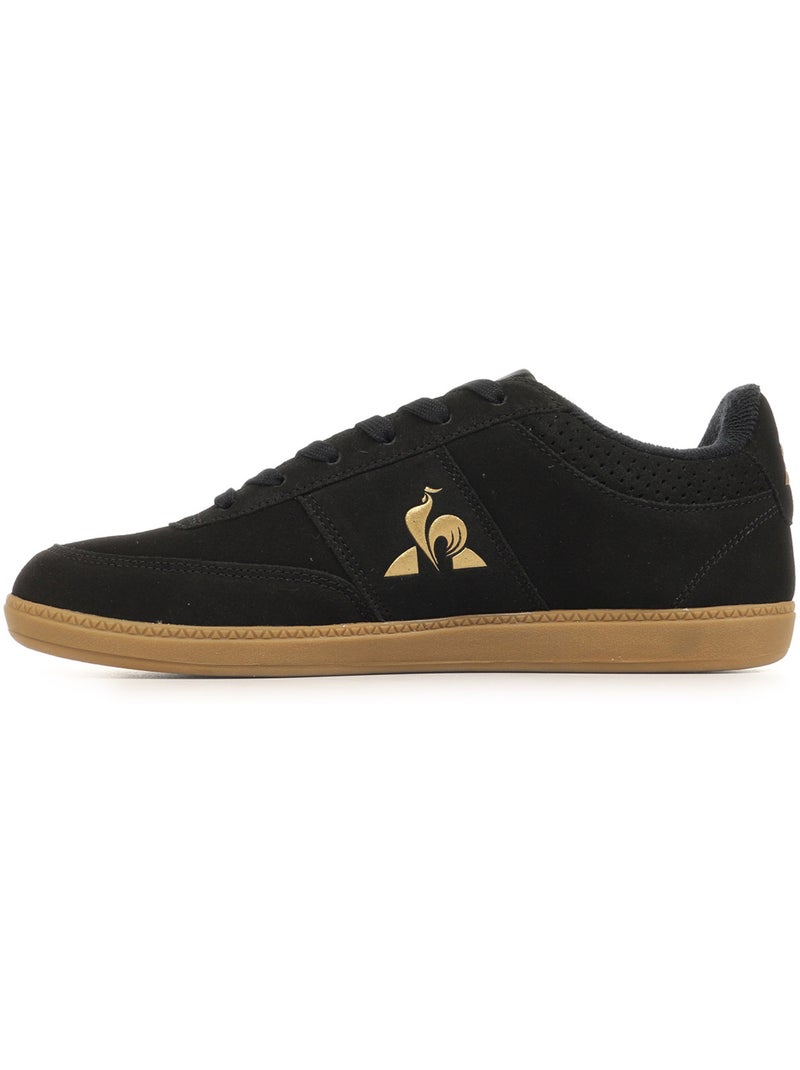 Baskets Le Coq Sportif Lcs Derby Suede Noir Doré - Kiabi