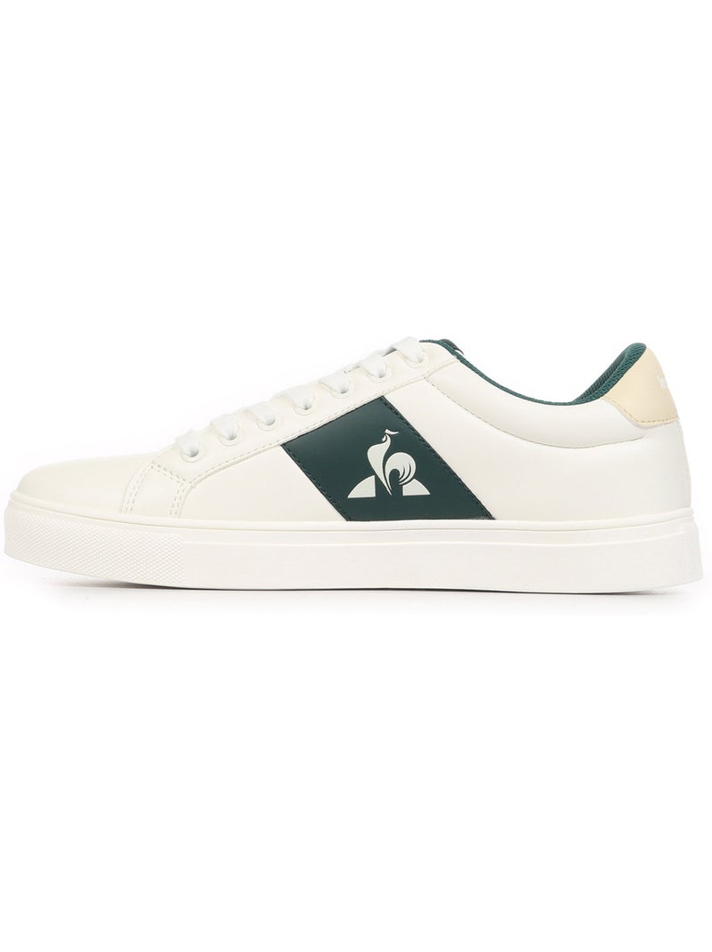 Baskets Le Coq Sportif LCS Slider Blanc Vert - Kiabi