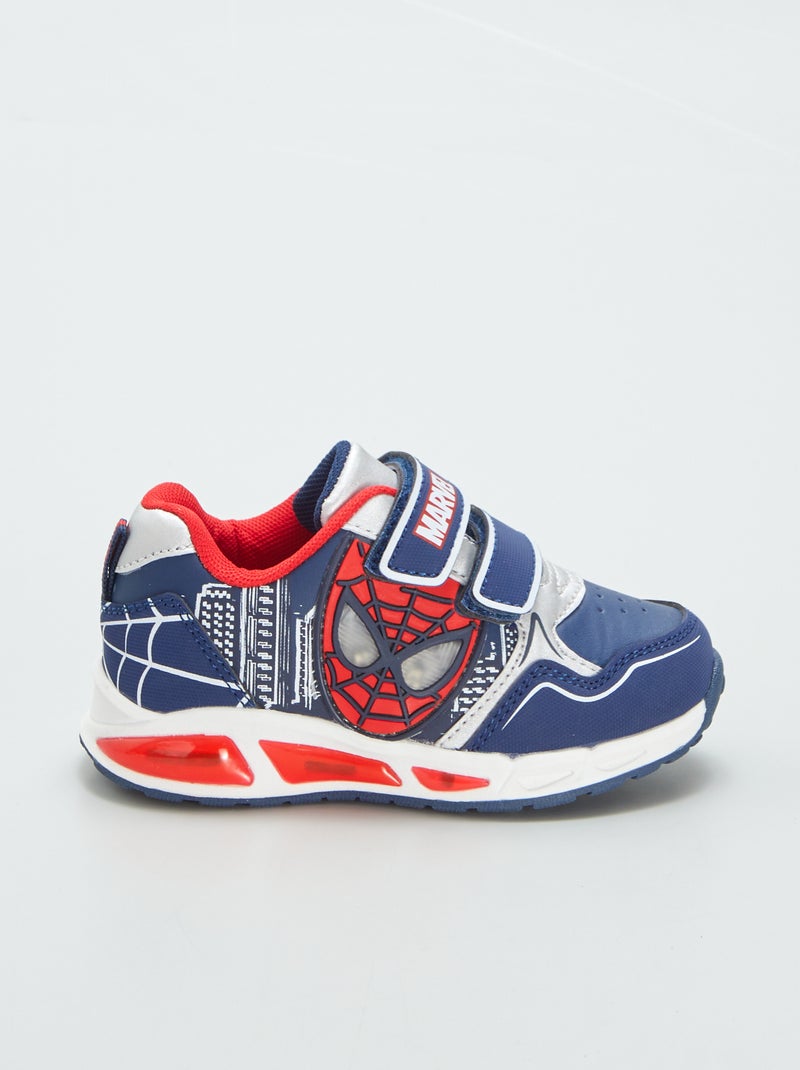 Baskets LED 'Spider-Man' 'Marvel' à scratchs Bleu - Kiabi