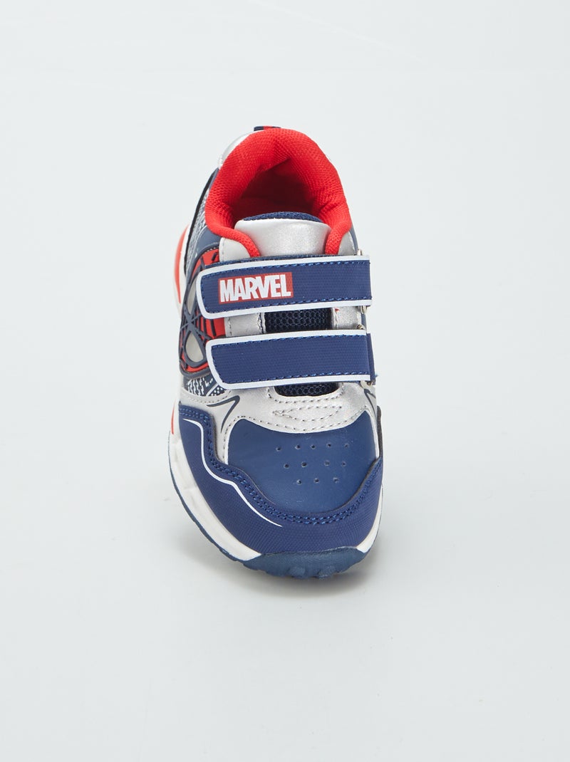 Baskets LED 'Spider-Man' 'Marvel' à scratchs Bleu - Kiabi