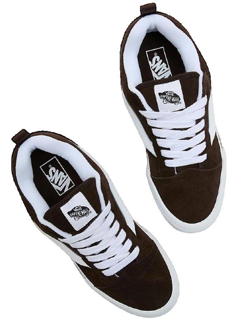 Baskets lifestyle en daim Knu Skool vans Marron chocolat - Kiabi