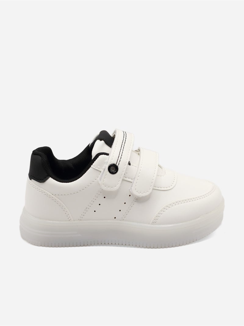 Baskets lumineuse Blanc Noir - Kiabi