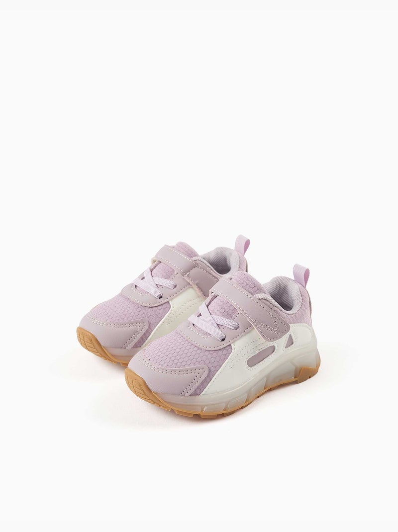 Baskets lumineuses avec semelle antidérapante Mauve lilas - Kiabi