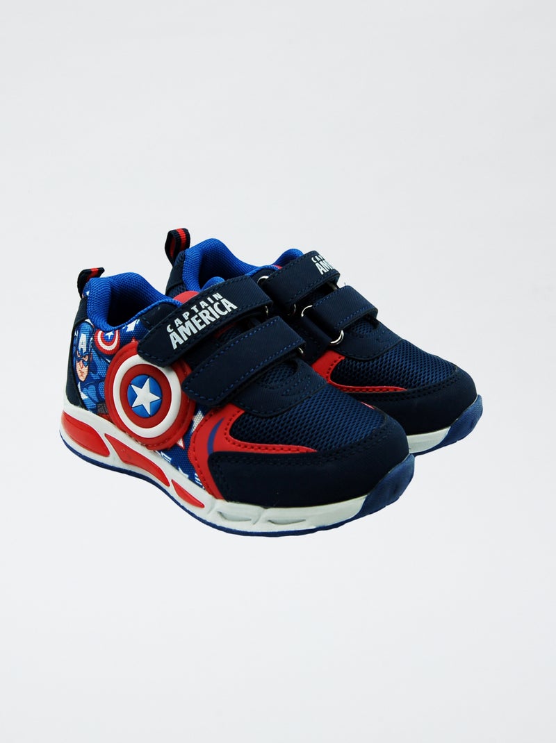 Baskets lumineuses 'Captain America' 'Marvel' BLEU - Kiabi