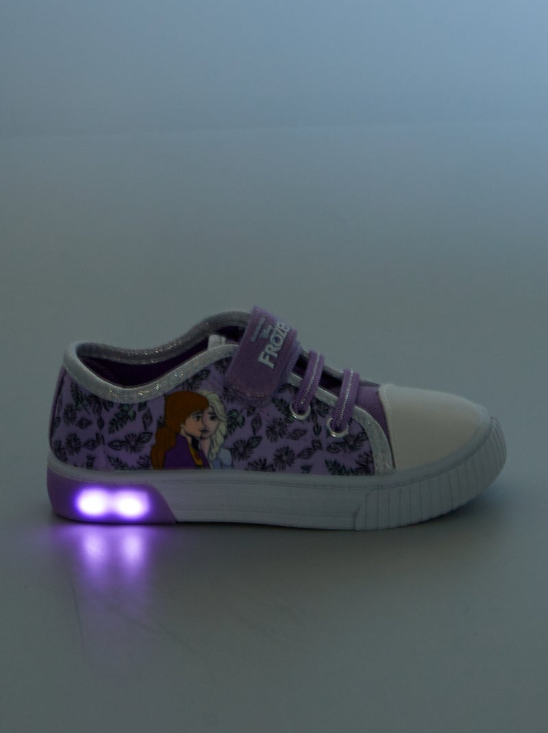 Chaussures Lumineuses Elsa Princesse Filles 27 - Baskets LED Clignotantes Sport Rose/Violet 21-35