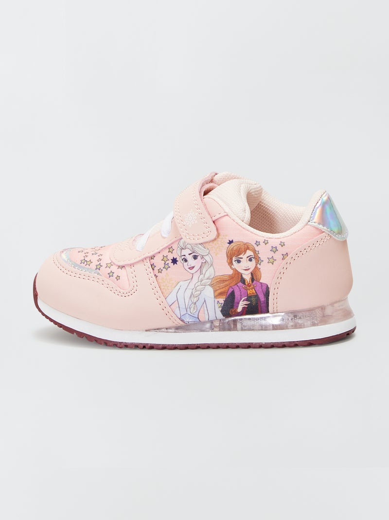 Baskets lumineuses 'La reine des neiges' Rose - Kiabi