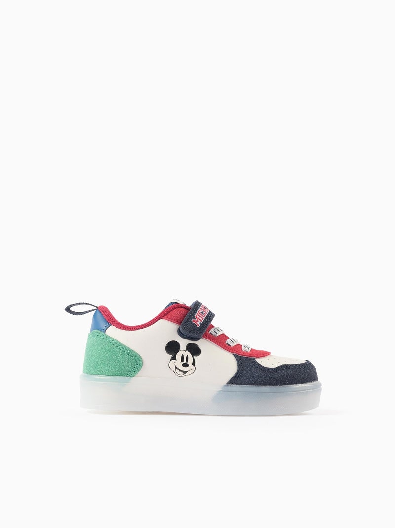 Baskets Lumineuses Mickey Blanc Vert Bleu - Kiabi