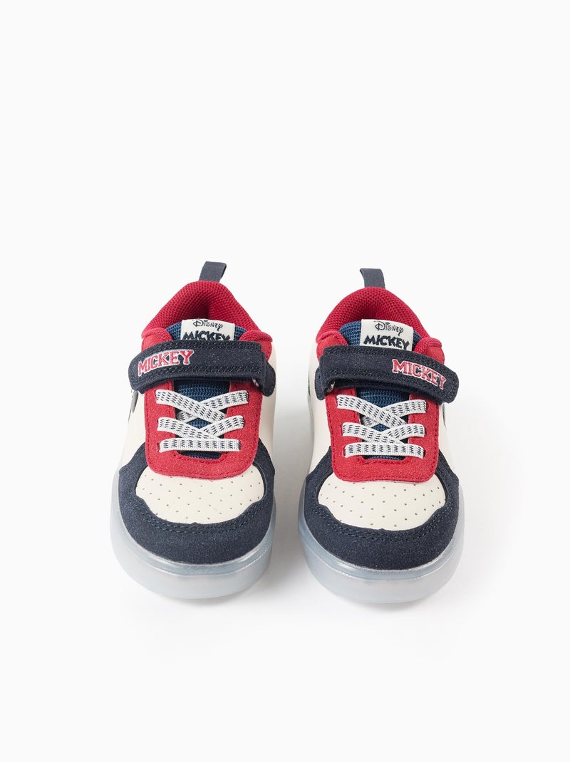 Baskets Lumineuses Mickey Blanc Vert Bleu - Kiabi