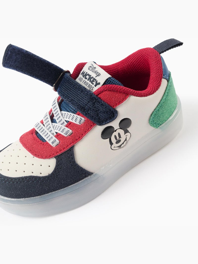 Baskets Lumineuses Mickey Blanc Vert Bleu - Kiabi