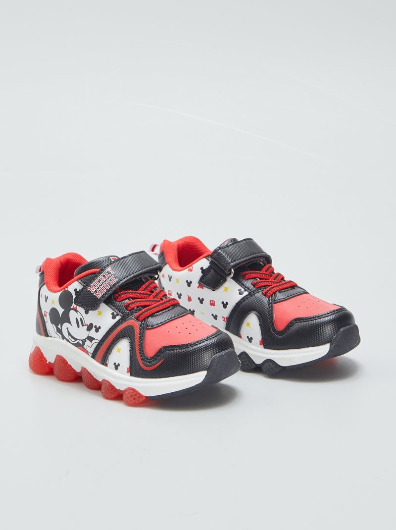 Baskets lumineuses 'Mickey' Rouge/noir - Kiabi
