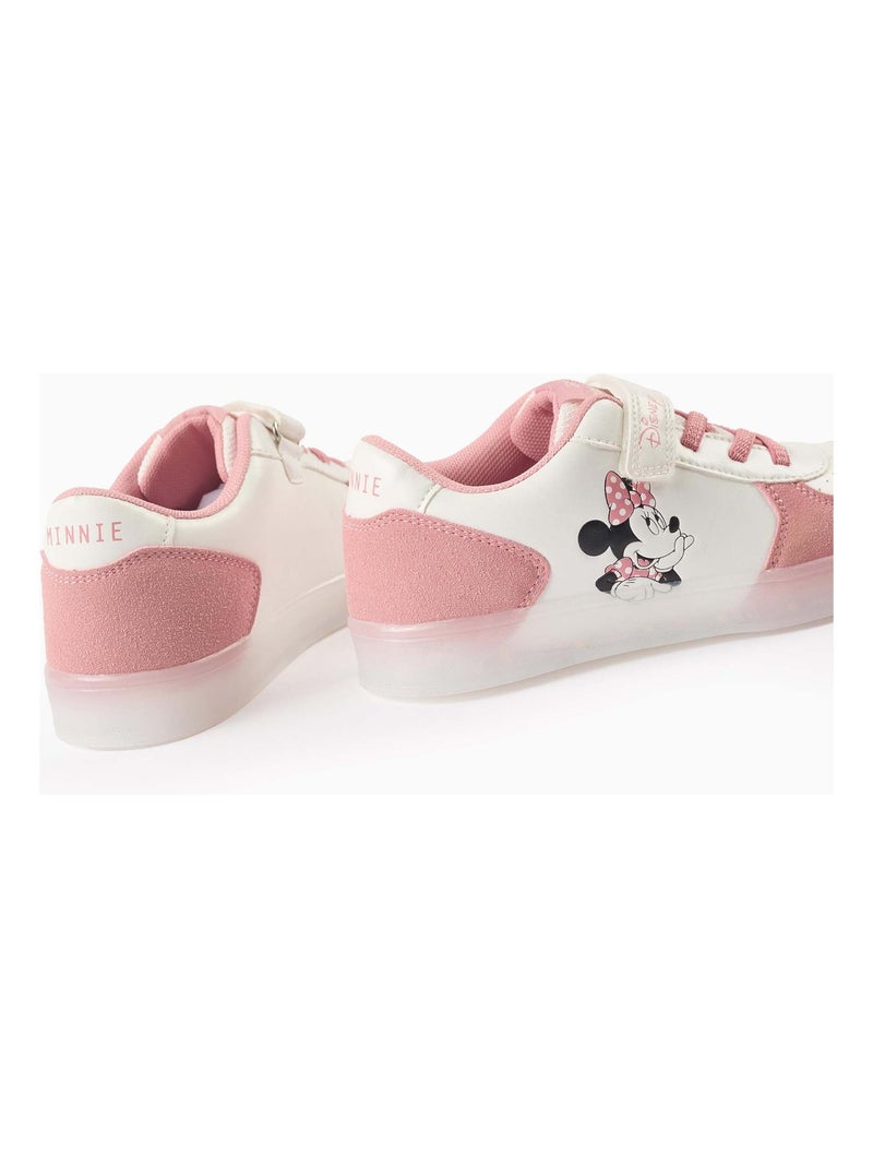 Baskets Lumineuses Minnie Rose clair - Kiabi
