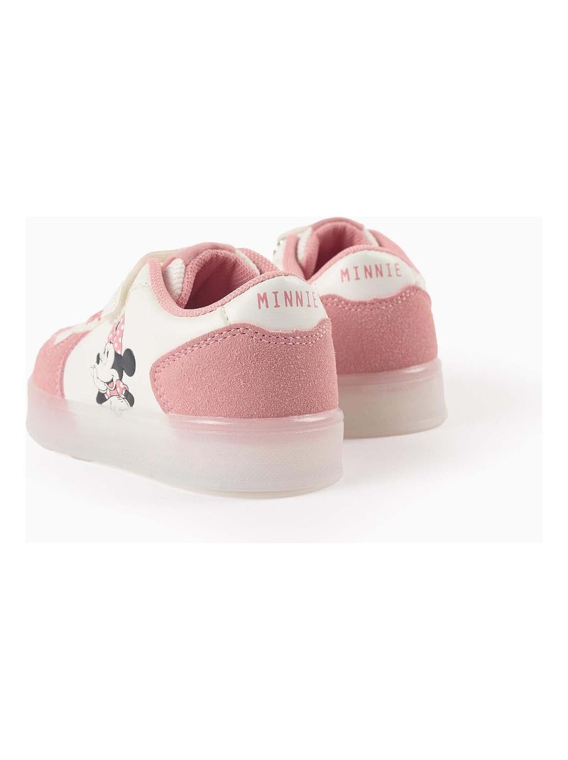 Baskets Lumineuses Minnie Rose clair - Kiabi