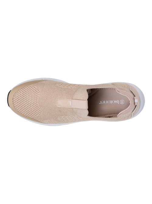 Baskets maille lurex, slip on, confortable, souple et légères, avec lacets  Isotoner - Kiabi