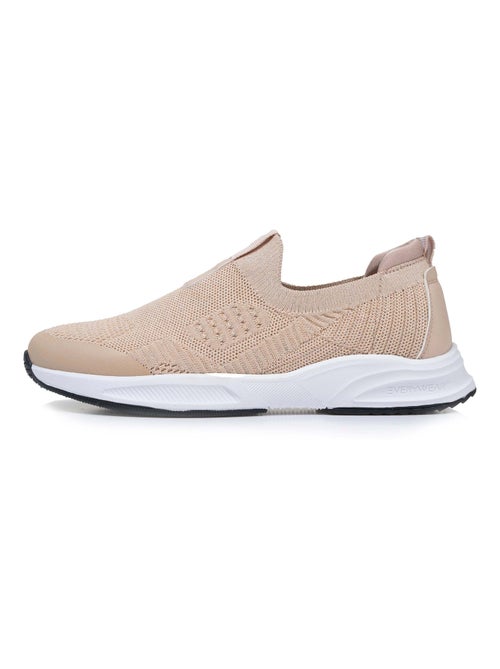 Baskets maille lurex, slip on, confortable, souple et légères, avec lacets  Isotoner - Kiabi