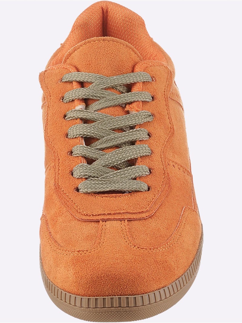 Baskets Matière Synthétique - Taille Standard - Helline Orange - Kiabi