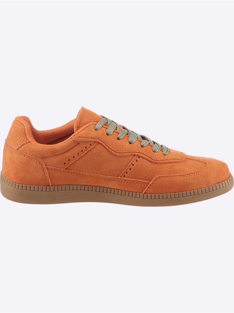 Baskets Matière Synthétique - Taille Standard - Helline Orange - Kiabi
