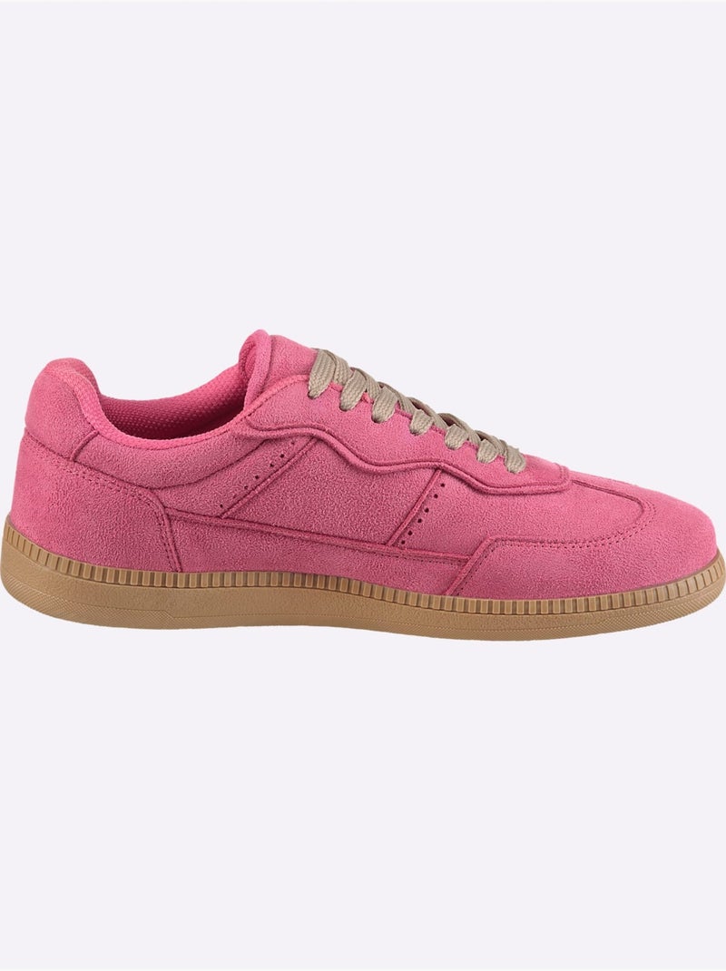 Baskets Matière Synthétique - Taille Standard - Helline Rose fushia - Kiabi