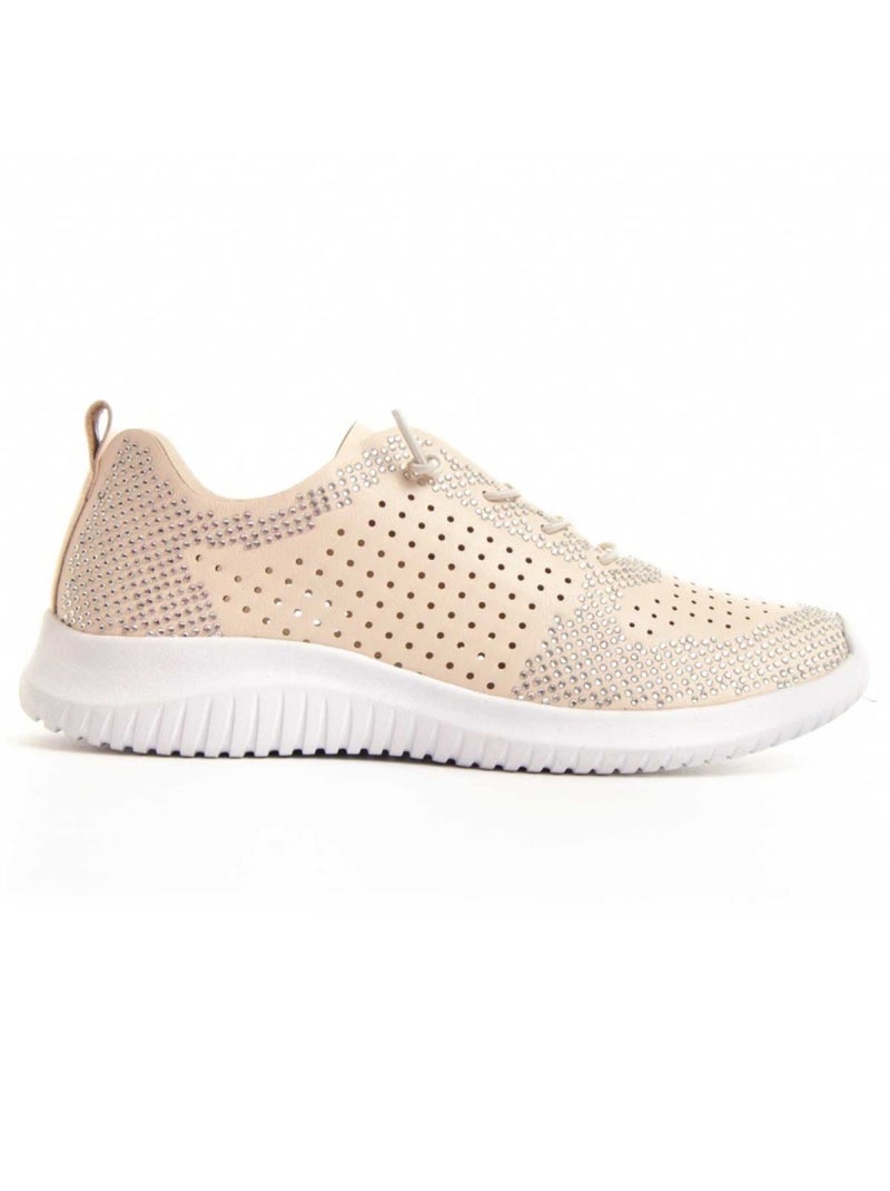 Baskets Matière Synthétique Et Textile Montevita Beige - Kiabi
