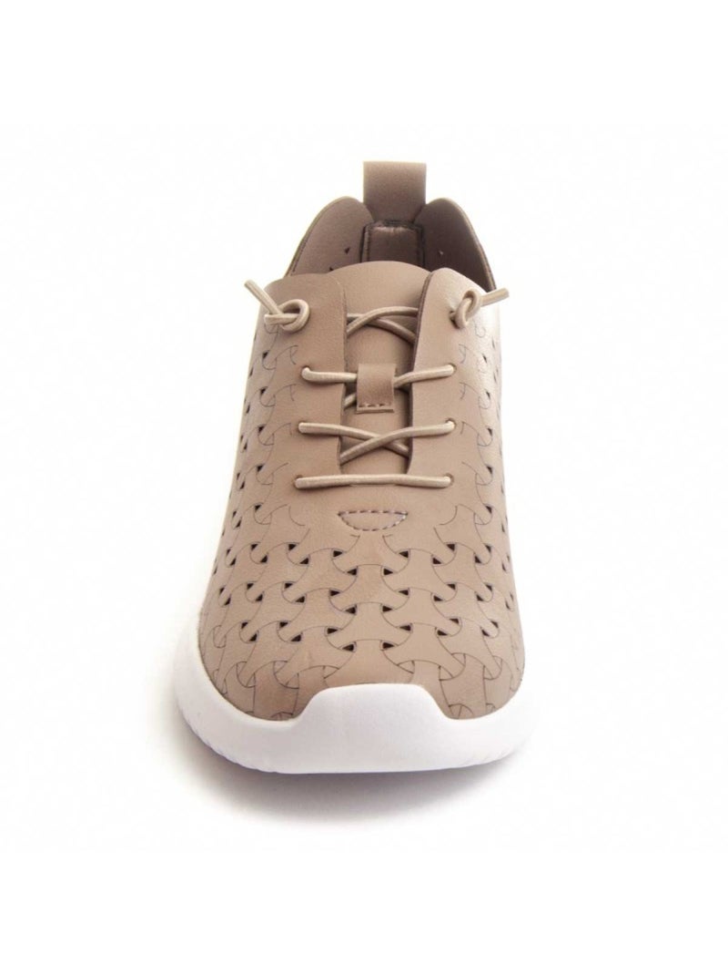 Baskets Mati?re Synth?tique Et Textile Montevita Marron - Kiabi
