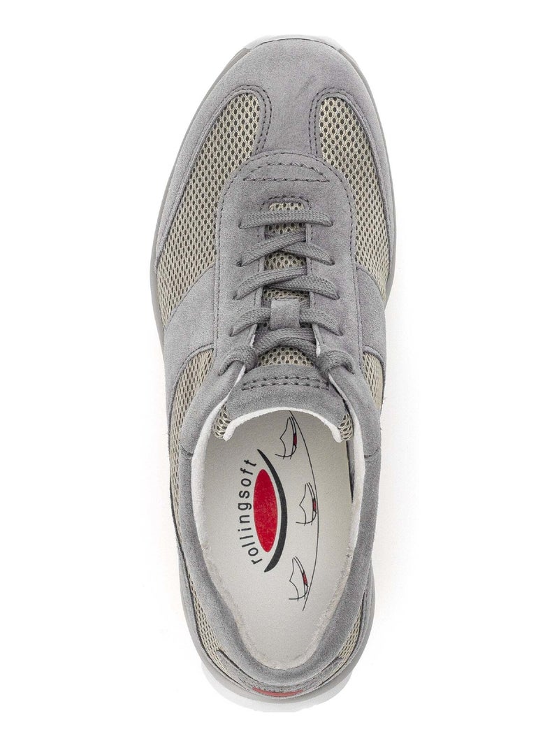 Baskets  métallisées en textile Gris - Kiabi