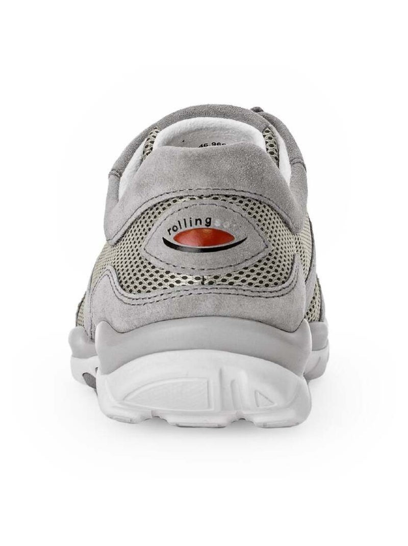 Baskets  métallisées en textile Gris - Kiabi