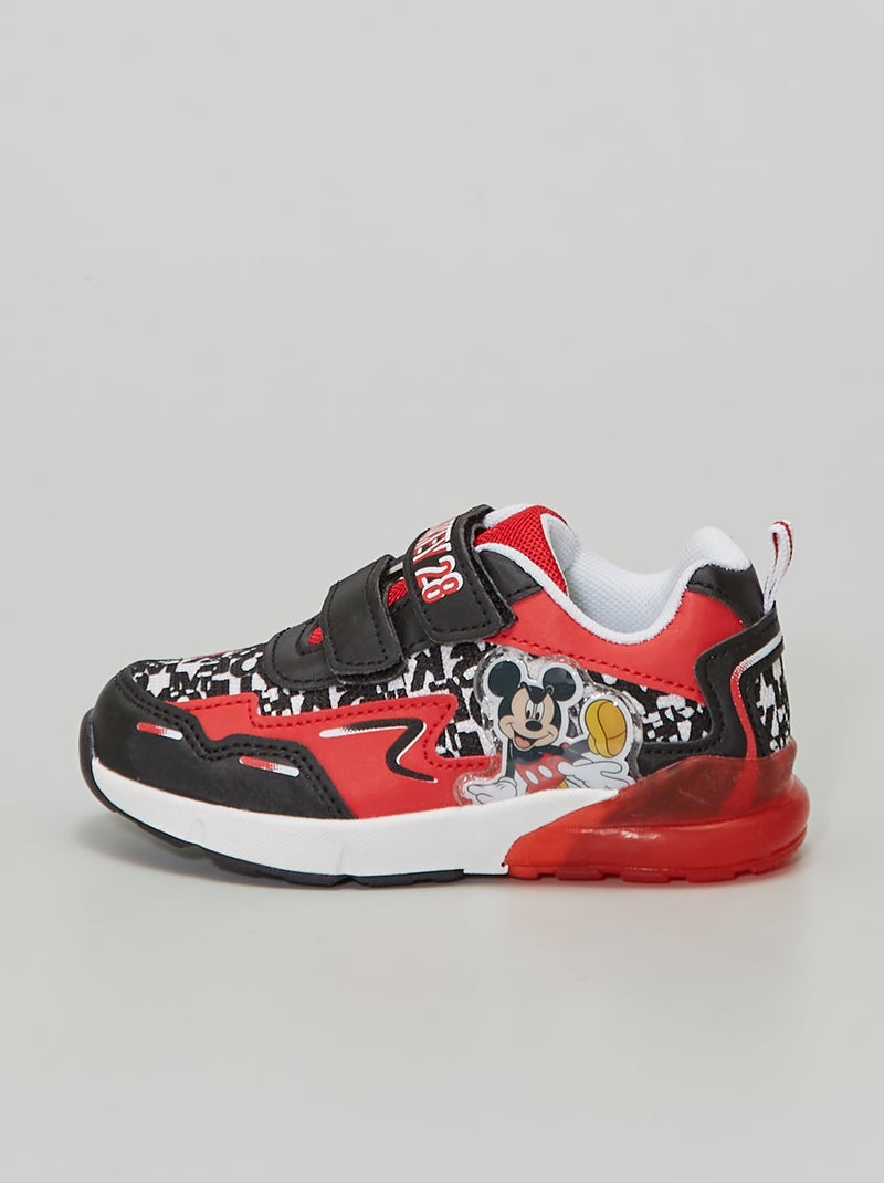 Baskets 'Mickey' à scratchs rouge - Kiabi