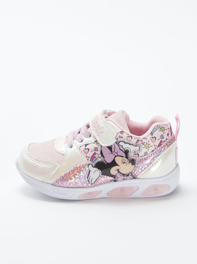 Baskets 'Minnie' 'Disney' semelles lumineuses ROSE - Kiabi