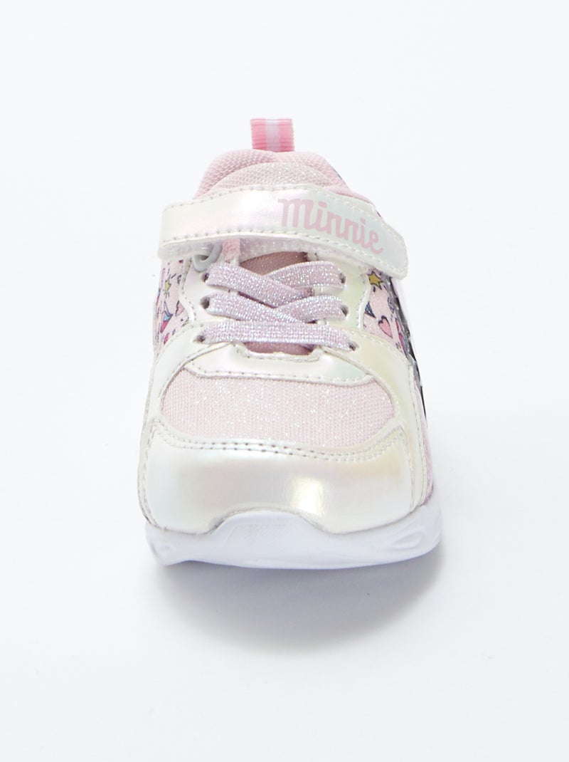 Baskets 'Minnie' 'Disney' semelles lumineuses ROSE - Kiabi