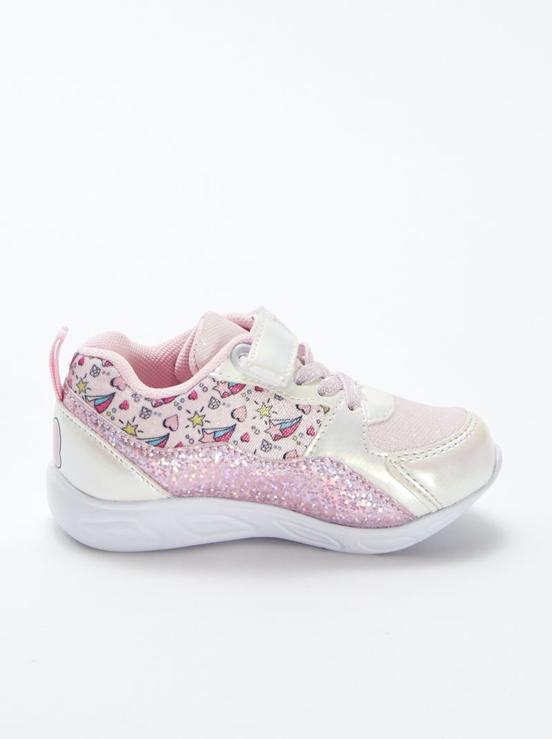Baskets 'Minnie' 'Disney' semelles lumineuses ROSE - Kiabi