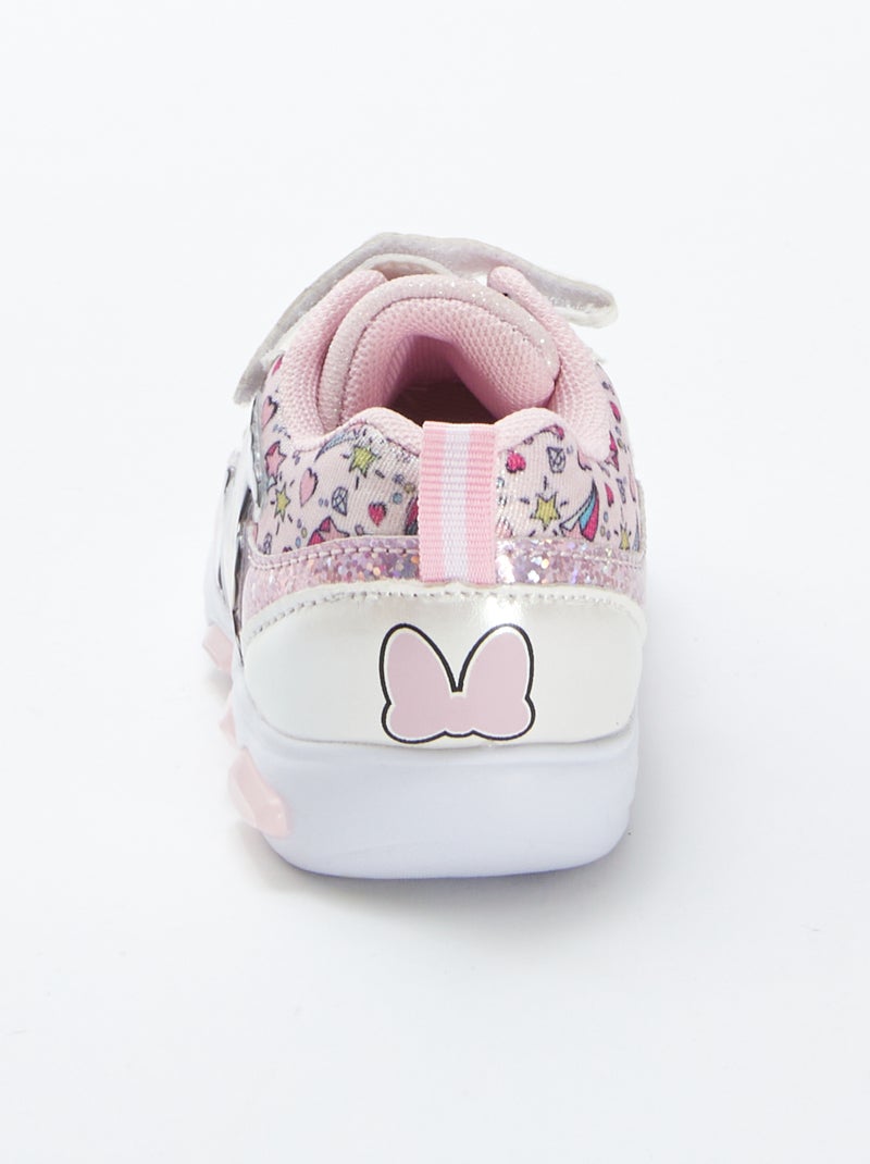 Baskets 'Minnie' 'Disney' semelles lumineuses ROSE - Kiabi