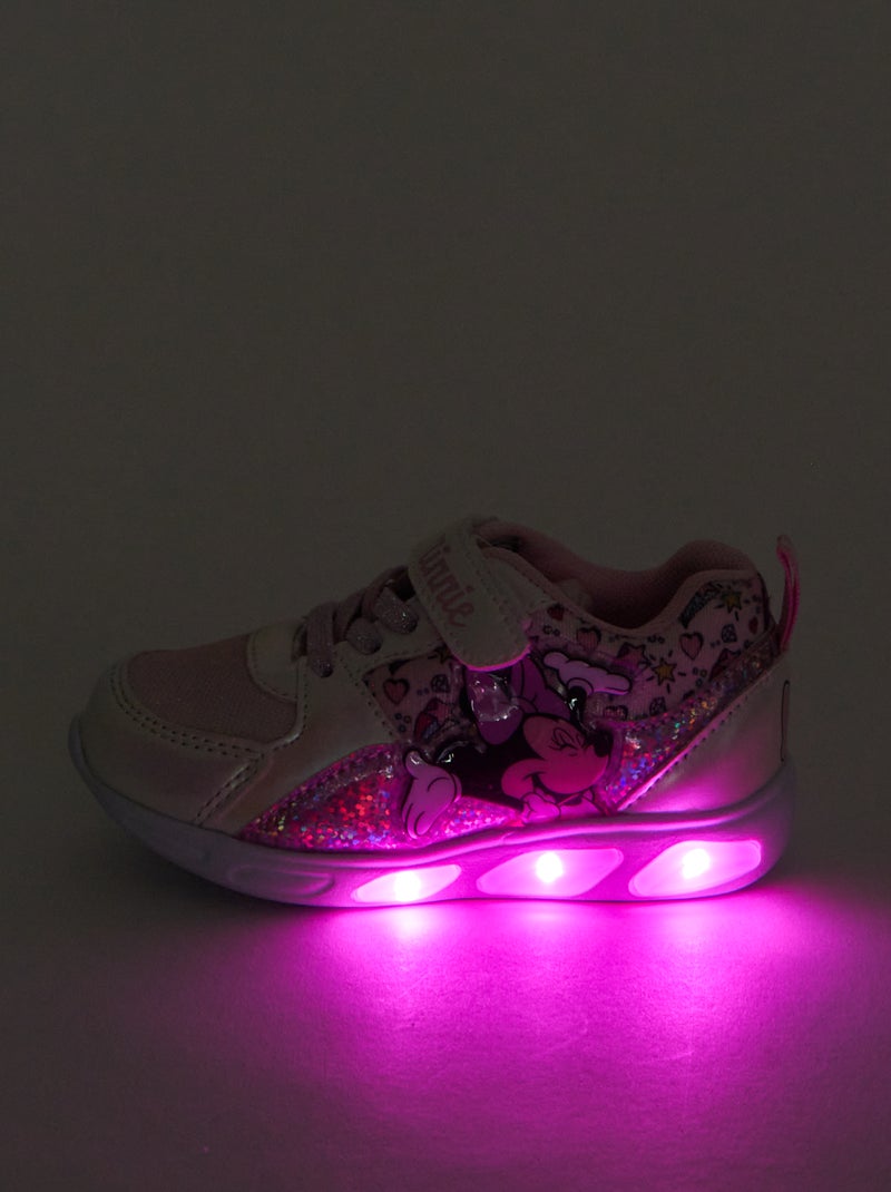 Baskets 'Minnie' 'Disney' semelles lumineuses ROSE - Kiabi