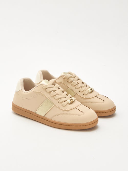 Baskets mode avec empiècements imprimés léopard - Kiabi