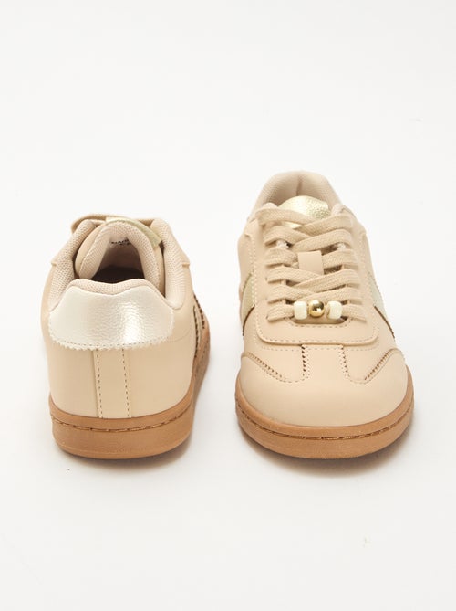 Baskets mode avec empiècements imprimés léopard - Kiabi