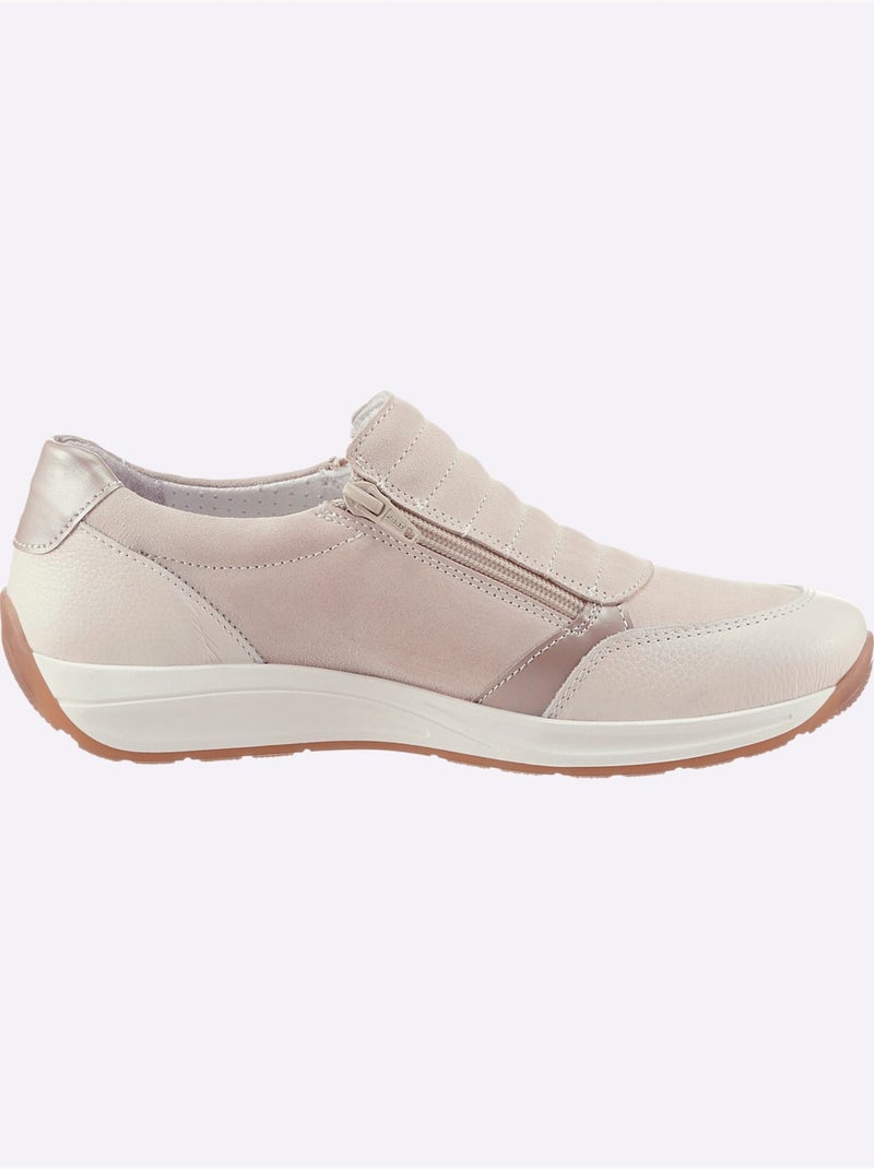 Baskets modernes avec fermeture à glissière et semelle amovible - Taille standard - Witt Beige - Kiabi