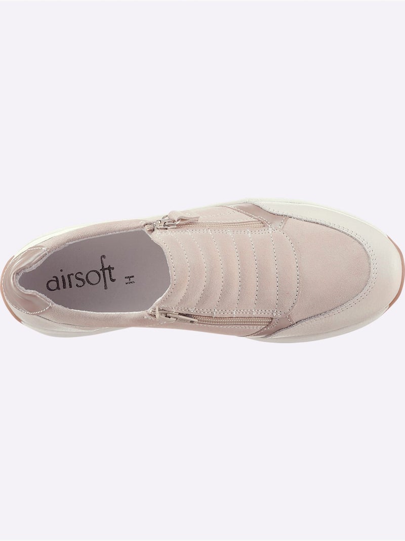 Baskets modernes avec fermeture à glissière et semelle amovible - Taille standard - Witt Beige - Kiabi