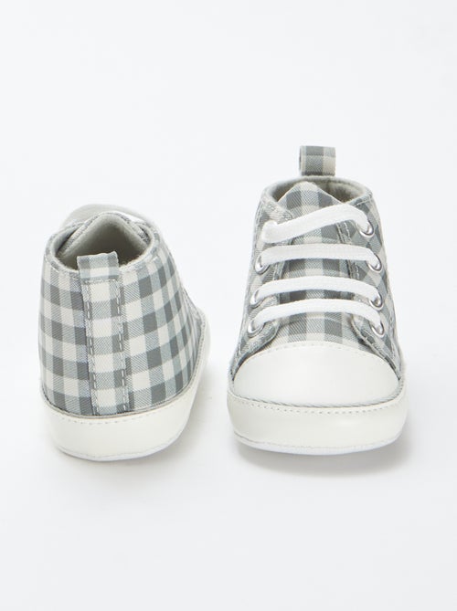 Baskets montantes à carreaux - Kiabi