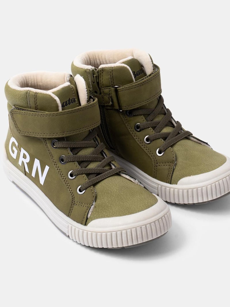 Baskets montantes Bata Vert - Kiabi