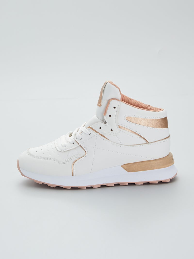 Baskets montantes beige foncé - Kiabi