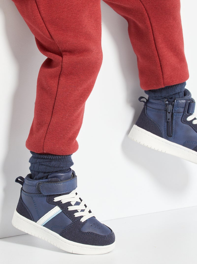 Baskets montantes bleu marine - Kiabi