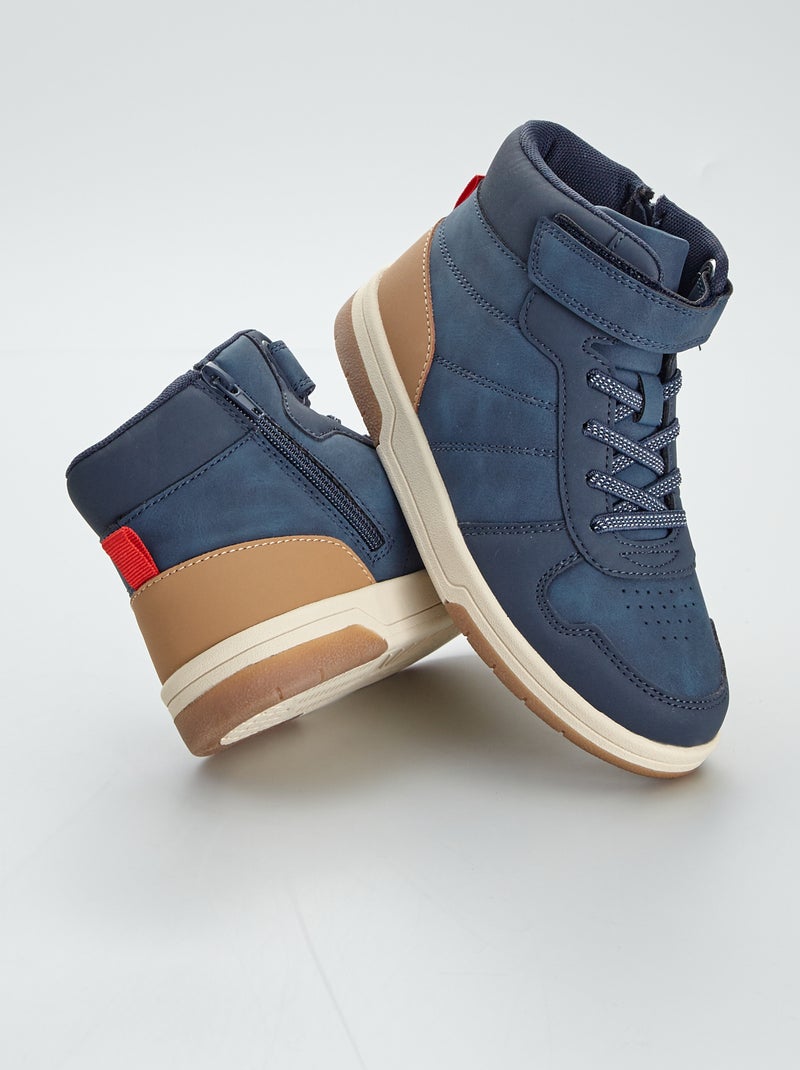 Baskets montantes Bleu - Kiabi