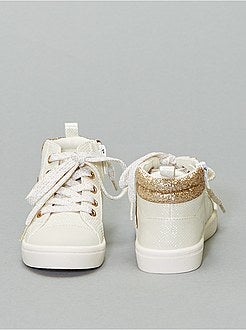 Baskets montantes bouts vernis - Kiabi