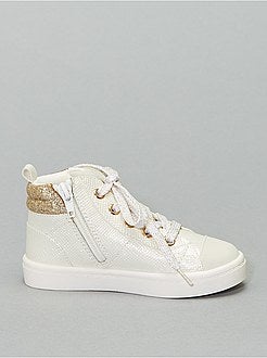 Baskets montantes bouts vernis - Kiabi