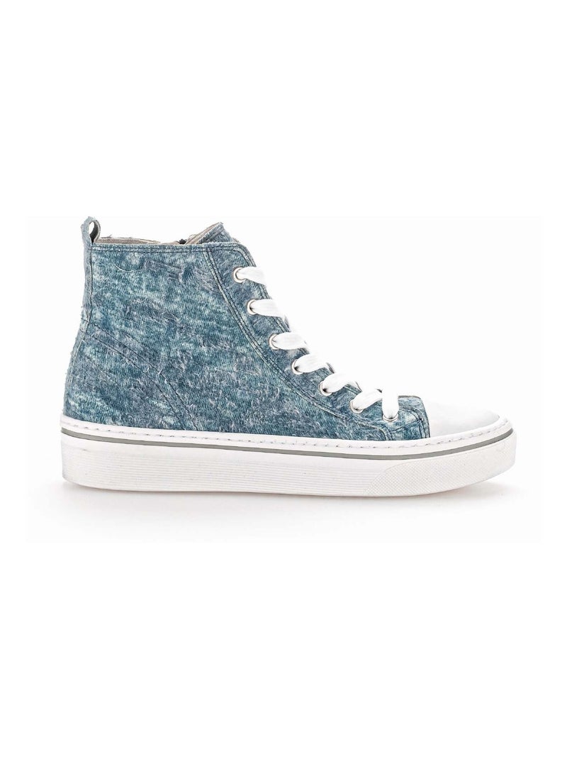 Baskets montantes denim Gabor Bleu denim - Kiabi